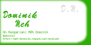 dominik meh business card
