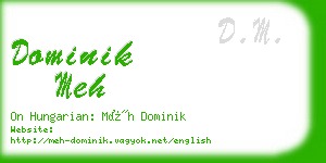 dominik meh business card